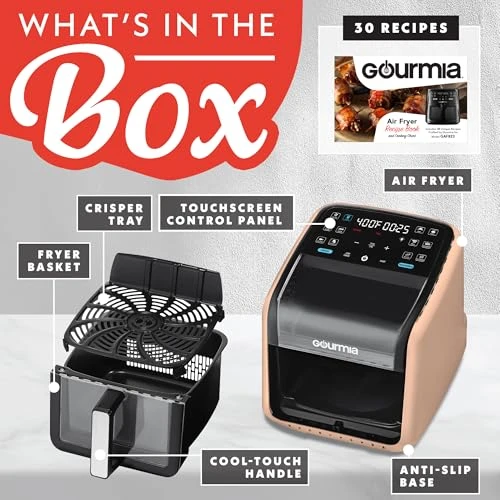 Air Fryer with Panoramic Window and Interior Light — Air Fryers, Gourmia