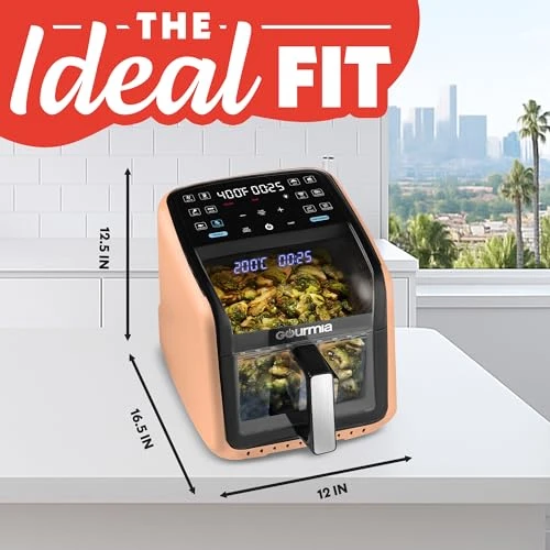Air Fryer with Panoramic Window and Interior Light — Air Fryers, Gourmia