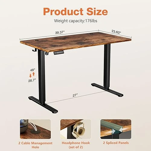 Electric Standing Desk Adjustable Height — Monitor Stands, Sweetcrispy