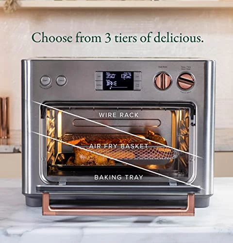 Oven with 14 essential cooking modes, including Air Fry, CrispFinish, Bake, Broil, Roast, Toast, Pizza, WiFi & Smart... — Convection, Café