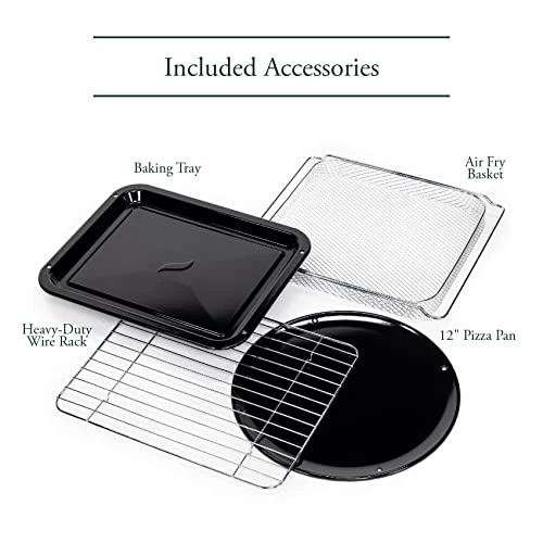 Oven with 14 essential cooking modes, including Air Fry, CrispFinish, Bake, Broil, Roast, Toast, Pizza, WiFi & Smart... — Convection, Café