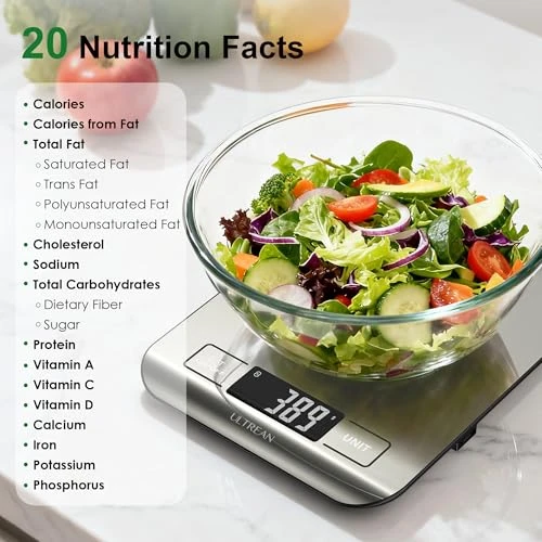Smart Food Kitchen Scale with Nutritional Calculator — Weight Management Tools, Ultrean