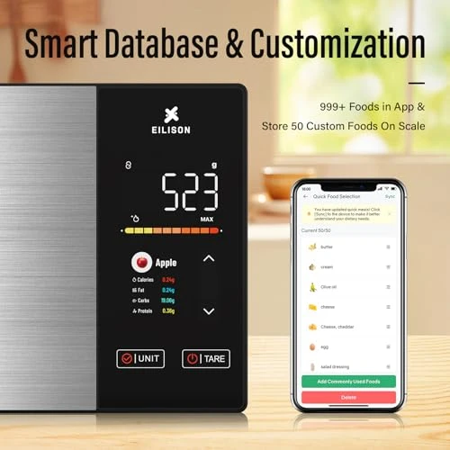 Smart Kitchen Scale with Nutrition Calculator — Weight Management Tools, EILISON