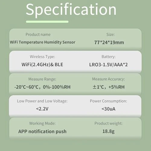 Temperature Humidity Sensor with App Remote Monitor and Alert — Home Climate Control, DoHome