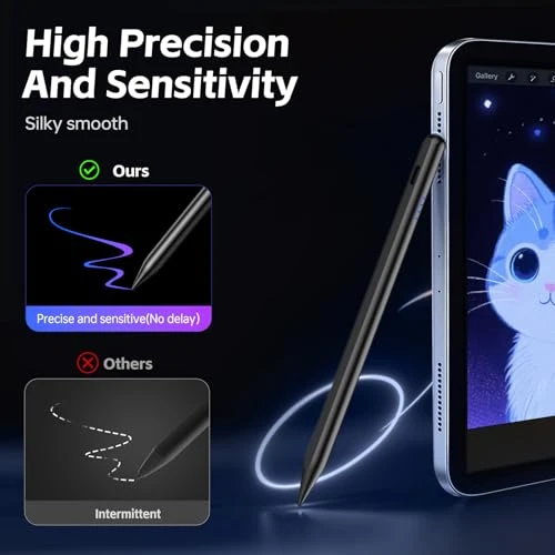 Digital Stylus Pen with 4 Replacement Tips and Magnetic Attachment — Styluses & Digital Pens, Kenkor