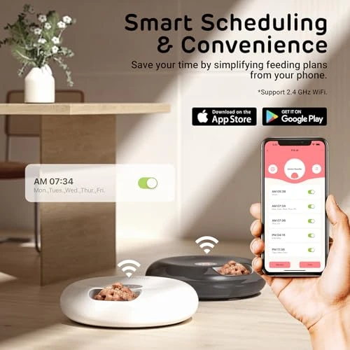 Donut Frost WiFi 6 Meal Automatic Pet Dispenser — Automatic Feeders, iPettie