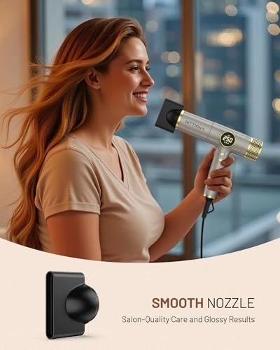 Dual Voltage Travel Hair Dryer with Magnetic Diffuser — Dryers & Accessories, HITTIONA