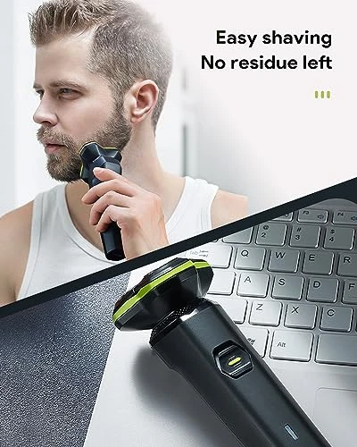 Electric Razor with Magnetic Detachable Head and 3D Floating Head — Accessories, MAXWISDOM