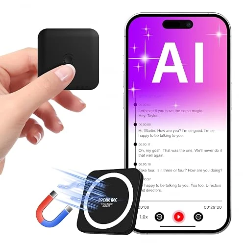 Mini AI Voice Activated Recorder with Transcription to Text — Voice Recognition & Productivity Software, FOCASE REC