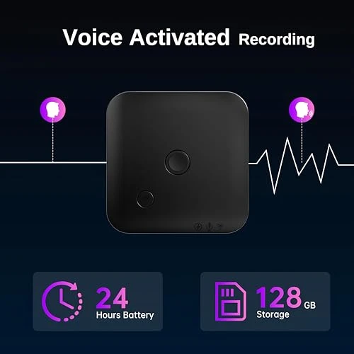 Mini AI Voice Activated Recorder with Transcription to Text — Voice Recognition & Productivity Software, FOCASE REC