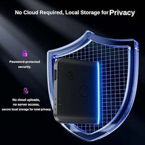 Mini AI Voice Activated Recorder with Transcription to Text — Voice Recognition & Productivity Software, FOCASE REC