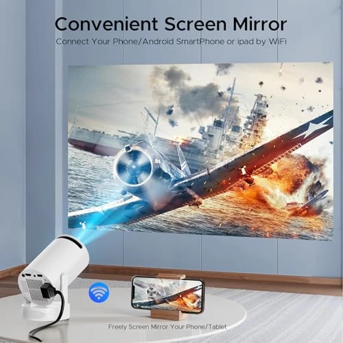 Mini Projector with WiFi and Bluetooth, Smart Portable Movie Projector 4K Support — Home Theater Projectors, CAMWORLD