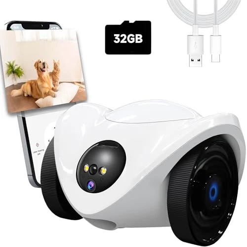 Movable Pet Robot Camera with Treat Dispenser — Cameras & Monitors, OROMVO