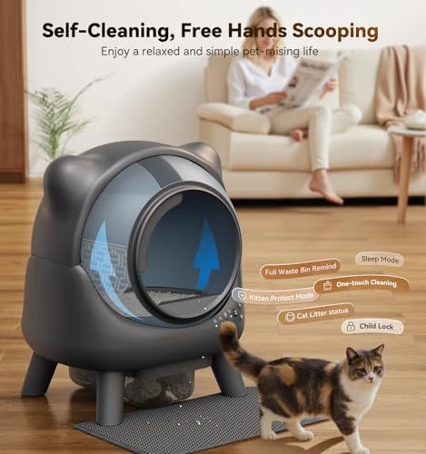 Self Cleaning Litter Box — Self-Cleaning, FEELNEEDY