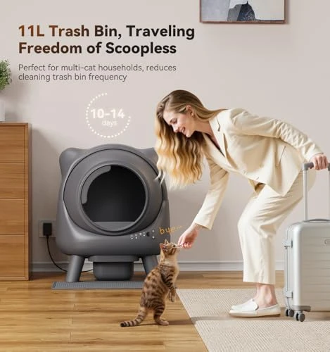 Self Cleaning Litter Box — Self-Cleaning, FEELNEEDY
