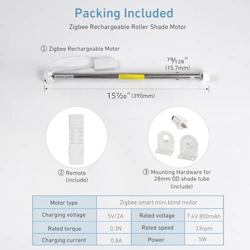 Smart Blind Motor with Built-in Battery — Top Motor, HUIYEETEX