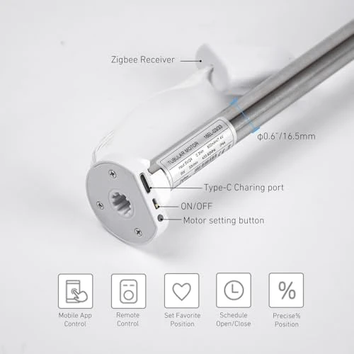 Smart Blind Motor with Built-in Battery — Top Motor, HUIYEETEX