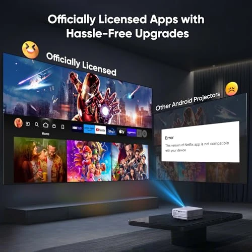Smart Projector with WiFi and Bluetooth — Home Theater Projectors, NISOO