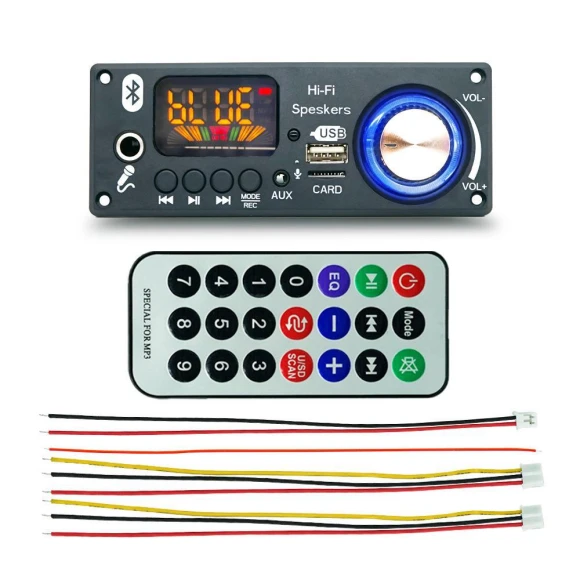 Bluetooth Module with MP3 Decoder, Car Audio Amplifier, and FM Radio — Wireless Audio Transmitters, JQ