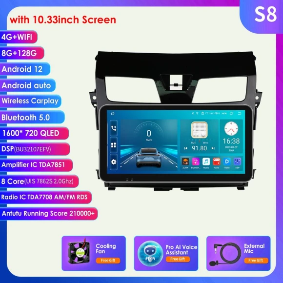 Car Multimedia System with Android, GPS Navigation, and AI — In-Dash, Hizpo