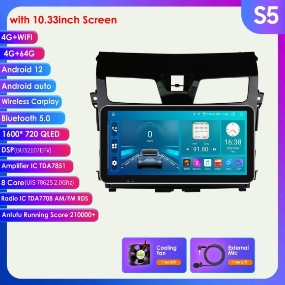 Carplay 4G-LTE 2Din Android Automotive Radio — In-Dash, Hizpo