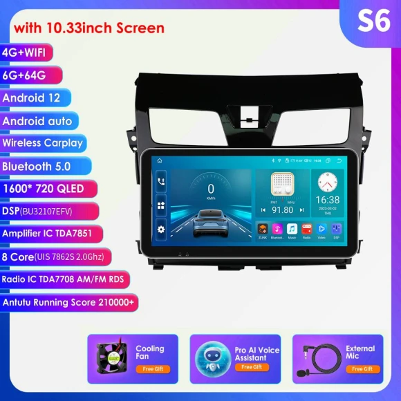 Carplay 4G-LTE 2Din Android Automotive Radio — In-Dash, Hizpo