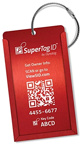 Convertible Luggage ID Tag with Braided Steel Loop — Luggage Tags, Dynotag