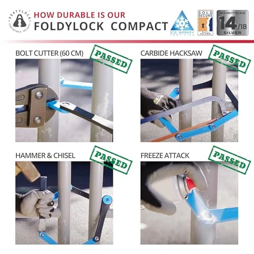 FoldyLock Compact Folding Bike Lock — Chain, Seatylock