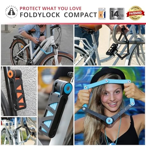 FoldyLock Compact Folding Bike Lock — Chain, Seatylock