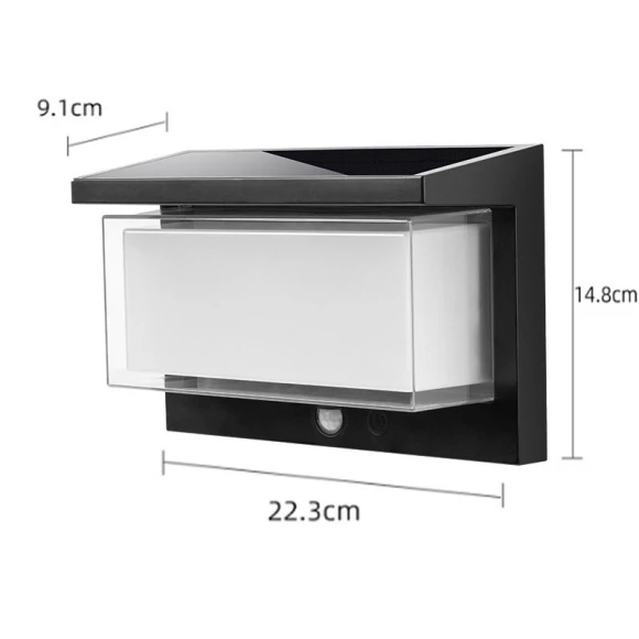 Outdoor Solar Porch Light with Motion Sensor — Outdoor Security & Flood Lighting, HIMO Group