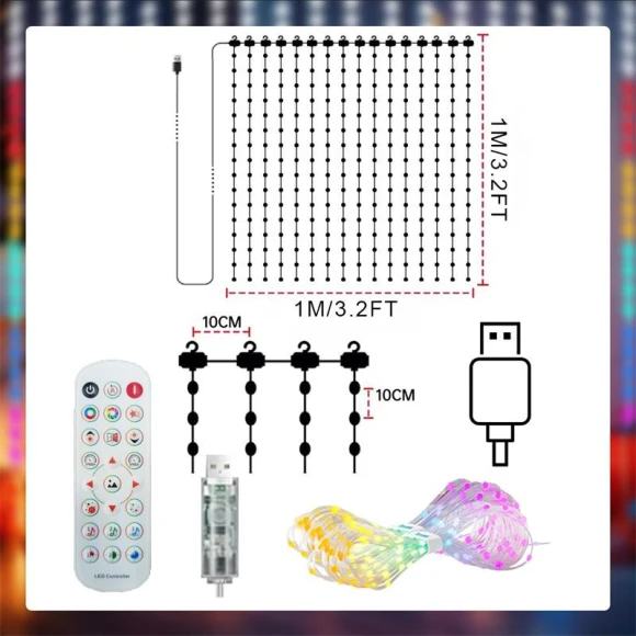 Smart LED Curtain String Lights — String Lights, Mellow Home