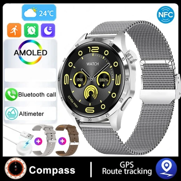 Smartwatch with AMOLED Display and Health Monitoring — Smartwatches, Zodvboz