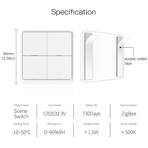 Wireless Smart Scene Switch Button — Smart Home Hubs & Controllers, MOES