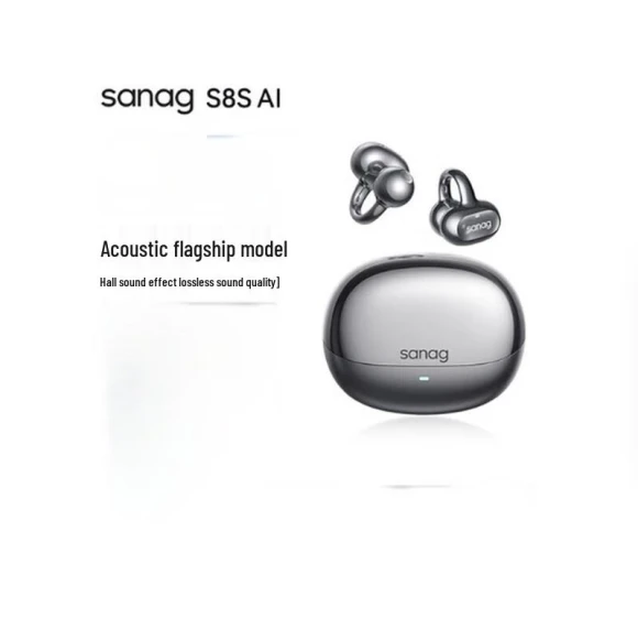 AI Ear Clip Open-Ear Bluetooth Headphones — In-Ear Headphones, SANAG