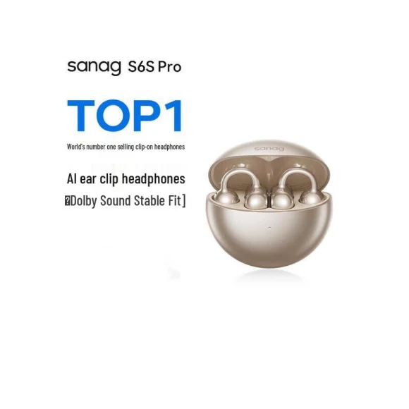 AI Open-Ear Clip Bluetooth Headset — Over-Ear Headphones, Saina