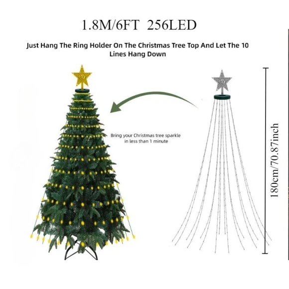 Christmas Tree Lights with Star Shape — Trees, Build My Home