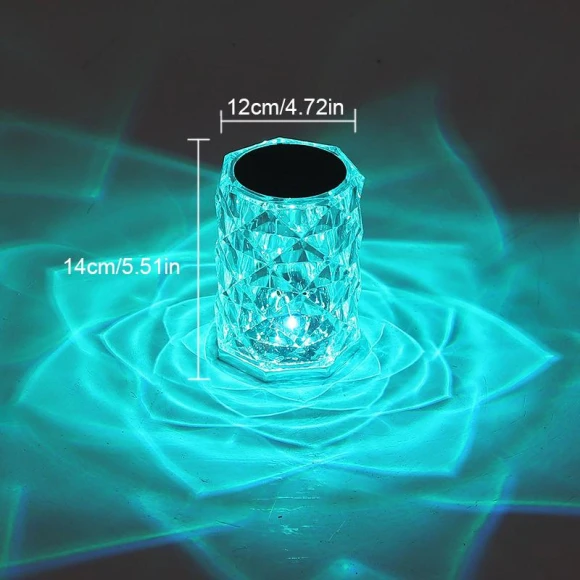 Crystal Night Light with LED Projection, Touch Control, and Remote — Night Lights, Changqing