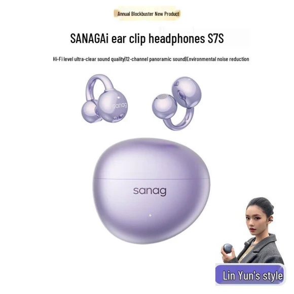 Open-Ear Wireless Ear Clip Headphones — In-Ear Headphones, SANAG