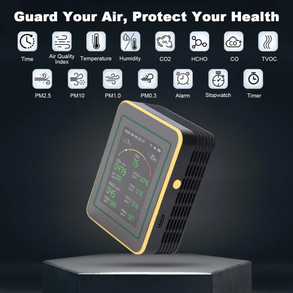 Air Quality Monitor with Color LCD Screen — Air Quality Monitors