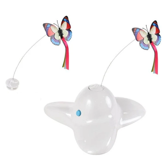 Modern Rotating Motion Activated Butterfly Funny Smart Interactive Flutter Bug Automatic Puzzle Cat Toy — Cat Playthings, Artesano Home