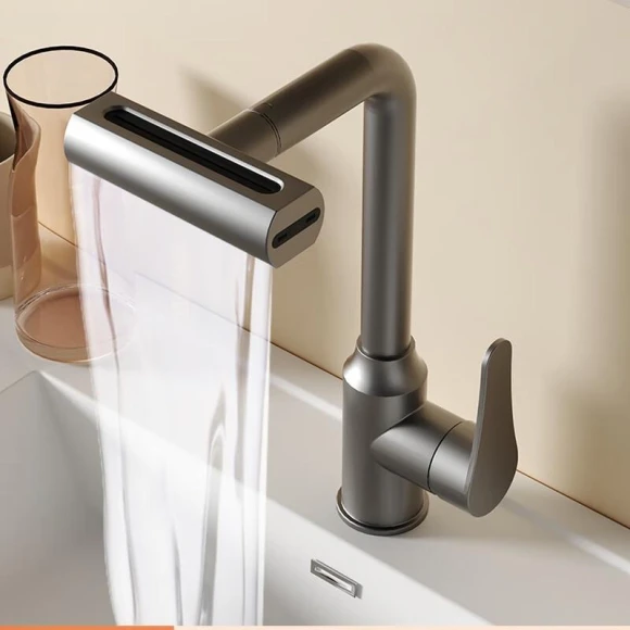 Smart Black Waterfall Sink Faucet — Smart-Touch Kitchen Faucets, JDST online