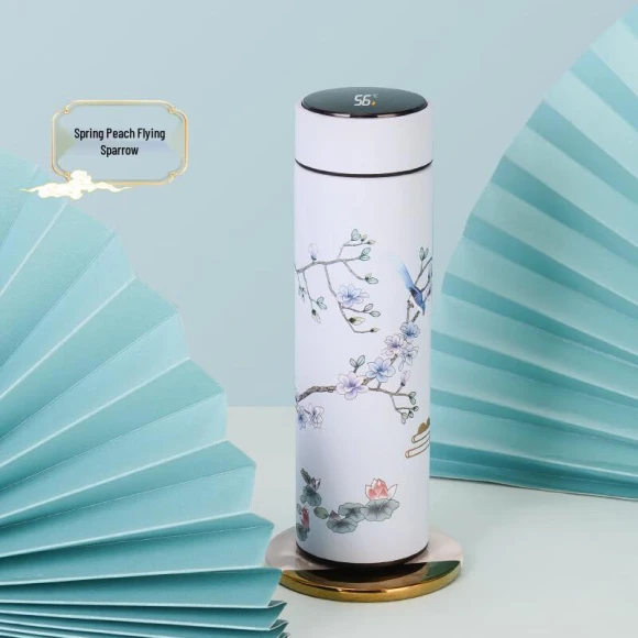 Smart Temperature Display Insulated Water Bottle — Hydration Essentials, Karborton