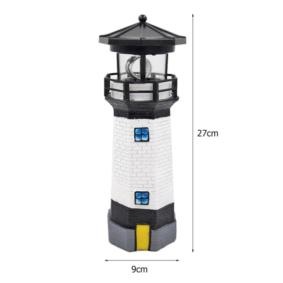 Solar LED Light with Smart Sensor and Rotating Beacon — Outdoor Security & Flood Lighting, Vinde Home