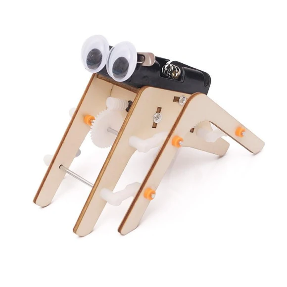 Wooden DIY Spider Robot Bionic Robot Science Experiment STEM Educational Toy — Construction Kits, RippleRift