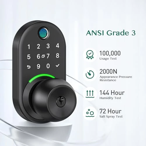 Keypad Smart Door Lock with Knob — Electromagnetic Security Locks, Yamiry