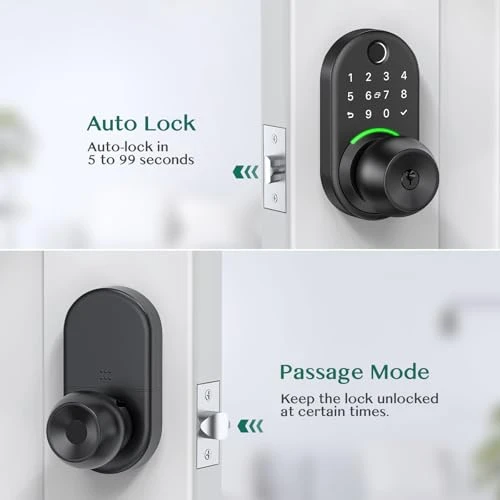 Keypad Smart Door Lock with Knob — Electromagnetic Security Locks, Yamiry