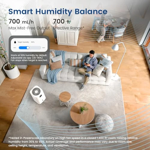 Smart Evaporative Humidifier — Air Moisturizers, PowerScale