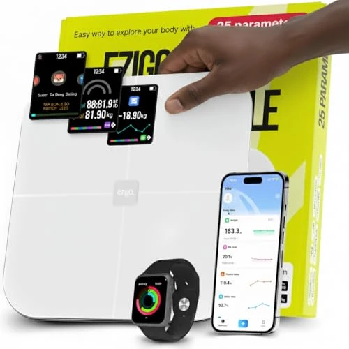 Smart Scale for Body Weight with 25 Health Metrics — Weight Management Tools, EziGo
