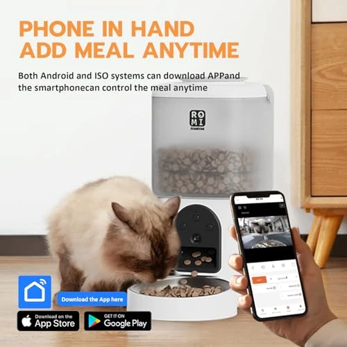 Automatic Cat Feeder with Camera and Water Fountain — Smart Pet Feeders, Romiromi