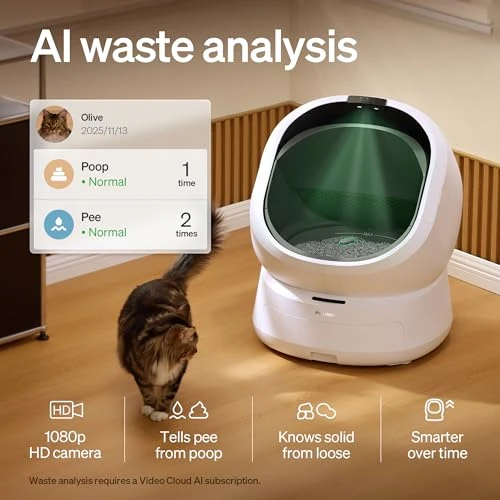 Automatic Cat Litter Box with AI Camera and Self-Cleaning — Waste Bins, PETLIBRO